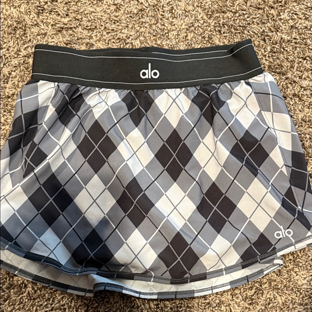 Alo Yoga Argyle Match Point Tennis Skirt